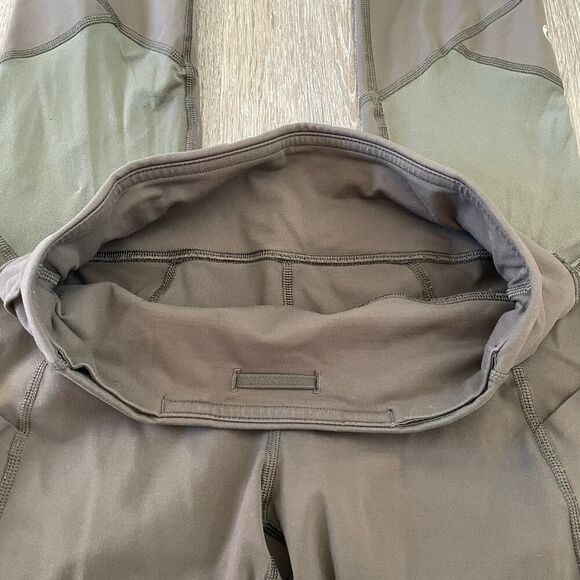 Lululemon Pace Rival Crop Legging Dark Olive - Size: 4 - Picture 6 of 12